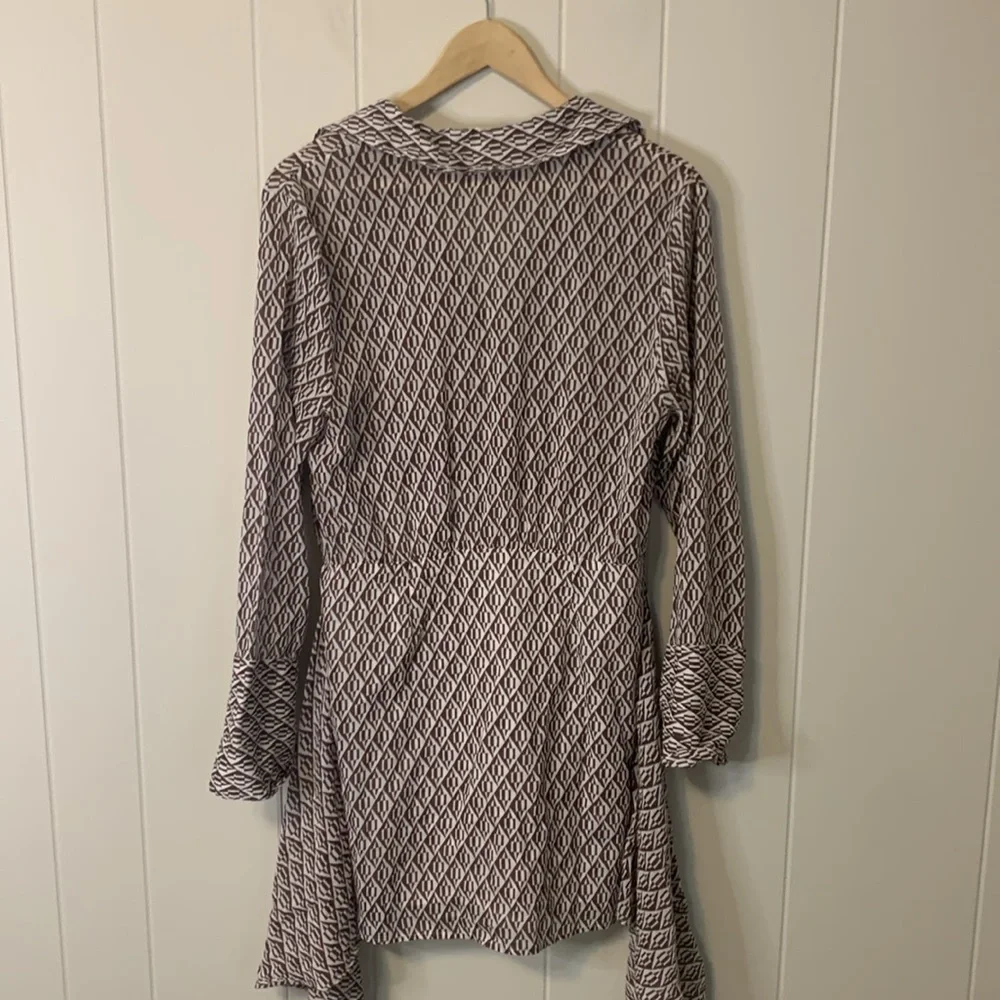 Free People Rillo Brown Shirtdress Size Small